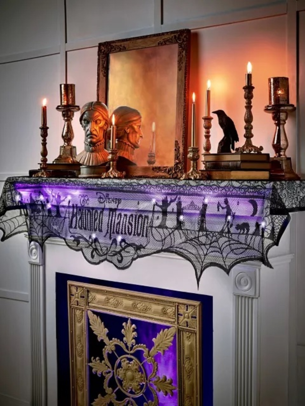 Disney haunted mansion, LED light up mantle scarf like new